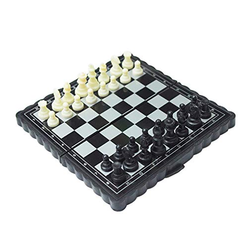 Without Mini ajedrez Conjunto de plástico Juego portátil del ajedrez Internacional 13 * 13 cm Tablero de ajedrez Plegable Juego de ajedrez Juego de Juguete para niños (Color : 13x13cm)