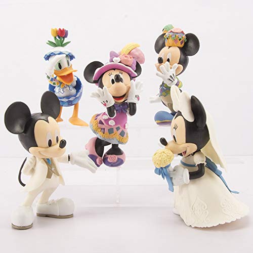 wjf 5 Tipos de Mickey Mouse de la Historieta de la muñeca de la máquina en Caja muñeca de Minnie, Donald Duck Mickey decoración de la Torta Modelo 12CM