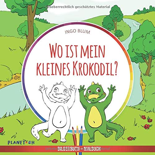 Wo ist mein kleines Krokodil?: Das lustige Tier-Suchbuch mit Bildern zum Ausmalen (Wo ist...?-Reihe)