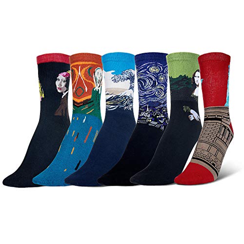 Wolintek 6 pares Calcetines de Algodón Hombre y Mujer Arte Retro Pinturas Famosas Calcetines Wolintek 6 pares Calcetines de Algodón Hombre y Mujer Arte Retro Pinturas Famosas Calcetines
