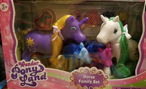 Wonder Pony Land -Little Pony Family Set of 4 Dream Collection by GiGo Toy