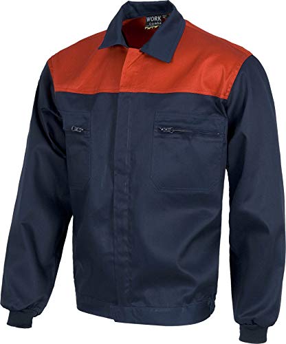 Work Team Cazadora. Canesú Combinado, Cremalleras de Nylon y Dos Bolsos de Pecho. Hombre Marino+Rojo 54 Work Team Cazadora. Canesú Combinado, Cremalleras de Nylon y Dos Bolsos de Pecho. Hombre Marino+Rojo 54