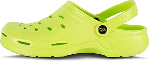 Work Team Zueco EVA Unisex. Ultraligero, ergonómico. Anatómico, con Cámara ortopédica, Suave para los pies. Unisex Verde Pistacho 41 Work Team Zueco EVA Unisex. Ultraligero, ergonómico. Anatómico, con Cámara ortopédica, Suave para los pies. Unisex Verde Pistacho 41