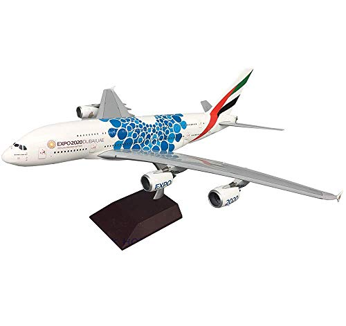 XHH Airplane Model Diecast Airplane Alloy Model, 1/200 Airbus A380 Airplane 50Th Anniversary Plane Model, Adult Toys and Decorations, 14.3Inch X 15.7Inch