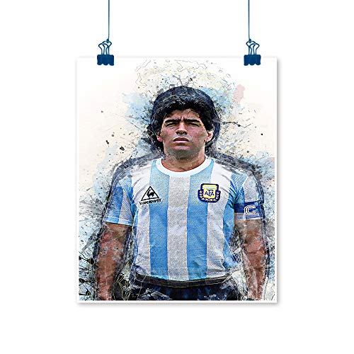 Xlcsomf Diego Armando Maradona - Cuadro de pared para dormitorio, diseño de jugador de fútbol Diego Armando Maradona, decoración de pared sin marco, 40,6 x 60,9 cm
