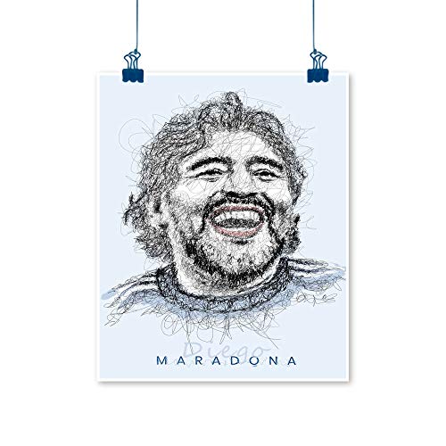 Xlcsomf Diego Armando Maradona - Lienzo decorativo para pared, diseño de jugador de fútbol, Diego Maradona, para sala de estar, oficina, decoración de pared, sin marco, 40,6 x 60,9 cm