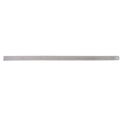 Xuniu Acero Inoxidable Doble Lado Que Mide el Borde Recto Regla 60cm Plata Xuniu Acero Inoxidable Doble Lado Que Mide el Borde Recto Regla 60cm Plata
