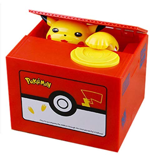 XYBB Hucha Hucha electrónica Pokemon Pikachu Hucha Robar Moneda automáticamente para niños Amigo cumpleaños pokemonCQG
