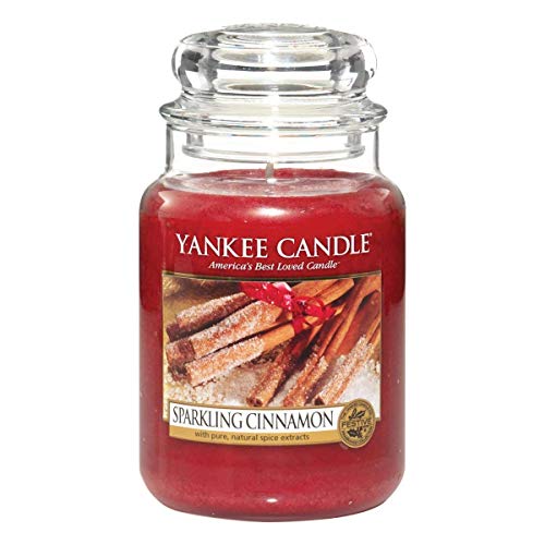 Yankee Candle Vela en un Vaso Doze, Espumoso de Canela, Rojo, Frasco grande