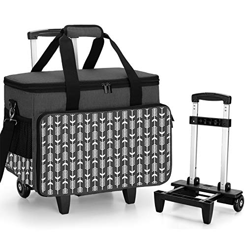 Yarwo Maletas de Transporte para Máquinas de Coser, Bolsa de Trolley para Máquina de Coser con Tablero Duro para apoyar la Parte Inferior, Adecuado para la mayoría de Las máquinas de Coser universales Yarwo Maletas de Transporte para Máquinas de Coser, Bolsa de Trolley para Máquina de Coser con Tablero Duro para apoyar la Parte Inferior, Adecuado para la mayoría de Las máquinas de Coser universales