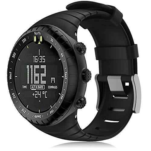 Yaspark Suunto Core Correa, Silicona Suave Bandas Repuesto Accesorio Deportiva Pulsera para Suunto Core Smart Watch Yaspark Suunto Core Correa, Silicona Suave Bandas Repuesto Accesorio Deportiva Pulsera para Suunto Core Smart Watch