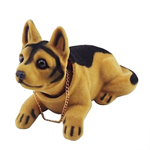YeahiBaby Cabeza Oscilante Perro Forma Ornamento para Coche - Asiente con la cabeza adornos para juguetes, decoración del tablero de instrumentos (perro de pastoreo)