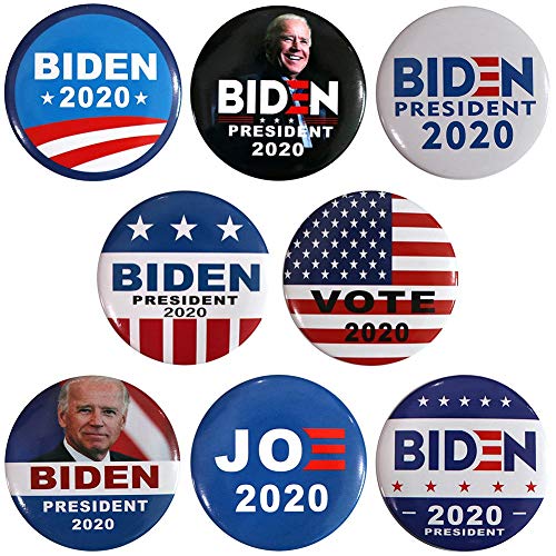 Yhrhredfjh Leotiee Joe Biden para Presidente 2020 Campaña Botones Pinback Pin Insignia Pin para chaquetas Jean, sombreros, mochilas – 2.25 pulgadas (Set04 8 piezas)