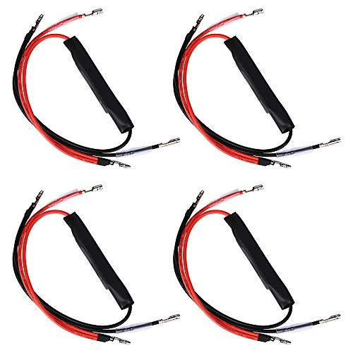 Yizhet 4PCS Resistencia de Intermitentes LED 10W, Resistencias LED Indicador de Señal Resistencias de Carga Intermitentes Moto LED 12V Adaptador de Resistencia para Motocicleta Yizhet 4PCS Resistencia de Intermitentes LED 10W, Resistencias LED Indicador de Señal Resistencias de Carga Intermitentes Moto LED 12V Adaptador de Resistencia para Motocicleta