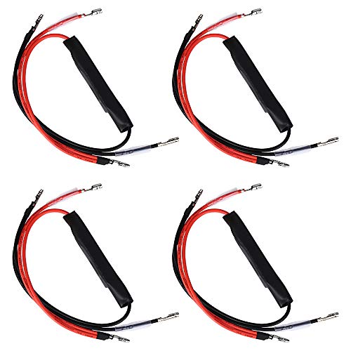 Yizhet 4PCS Resistencia de Intermitentes LED 10W, Resistencias LED Indicador de Señal Resistencias de Carga Intermitentes Moto LED 12V Adaptador de Resistencia para Motocicleta