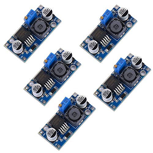 Yizhet 5 Piezas LM2596 DC a DC Convertidor Regulador de Tensión 3.2-40V a 1.25-35V Ajustable Fuente de Alimentación Step Down Módulo Yizhet 5 Piezas LM2596 DC a DC Convertidor Regulador de Tensión 3.2-40V a 1.25-35V Ajustable Fuente de Alimentación Step Down Módulo