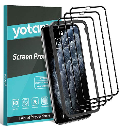yotame Protector Pantalla para iPhone 11 Pro, 3 Piezas Cristal Templado iPhone X/XS Cobertura Completa Vidrio Templado Anti-Burbujas Alta Definicion 9H Vidrio Cristal Templado para iPhone 11 Pro/X/XS yotame Protector Pantalla para iPhone 11 Pro, 3 Piezas Cristal Templado iPhone X/XS Cobertura Completa Vidrio Templado Anti-Burbujas Alta Definicion 9H Vidrio Cristal Templado para iPhone 11 Pro/X/XS