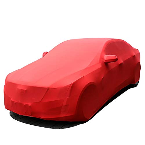 YU-ZC0 Cubierta de Tela elástica a Prueba de Polvo Compatible con Ferrari:,Rojo,P4