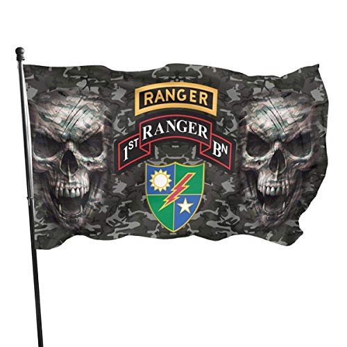 Yuanmeiju 3x5 Foot 1st Battalion 75th Ranger Regiment with Ranger Flag American Flag