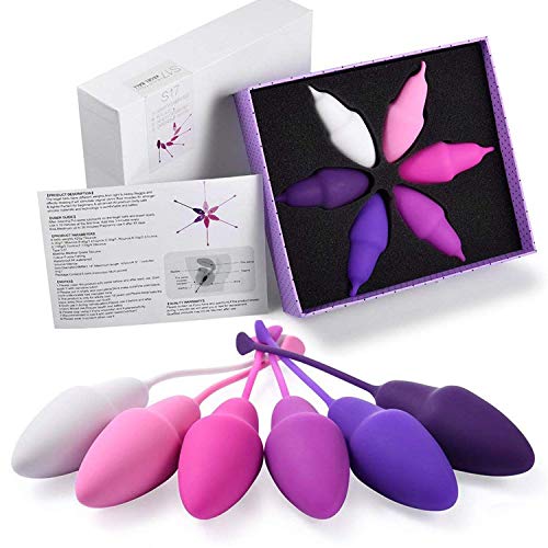 YUECHAO Kegel - Juego de 6 pelotas de silicona para entrenamiento de pélvico en el suelo, fortalece los músculos vaginales, resistente al agua, 30 g a 130 g