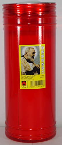 Zambonin Velas votivas Maxi (diámetro 8 cm) de cera roja sin tapa protectora de lluvia de 21 y 25 cm de altura. Disponibles en paquetes de 1 de 3 y 5 unidades (1, 25) Zambonin Velas votivas Maxi (diámetro 8 cm) de cera roja sin tapa protectora de lluvia de 21 y 25 cm de altura. Disponibles en paquetes de 1 de 3 y 5 unidades (1, 25)