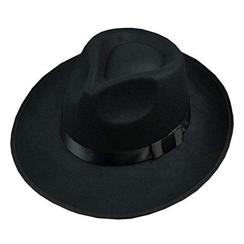 Zantec Sombrero Fedora de Fieltro de Lana Unisex Sombrero Ancho de Jazz de Fedora de ala Ancha para Hombre de 58-60 cm Zantec Sombrero Fedora de Fieltro de Lana Unisex Sombrero Ancho de Jazz de Fedora de ala Ancha para Hombre de 58-60 cm