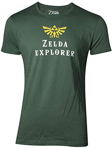 Zelda Camiseta Hombre Hyrule Kingdom Tour Verde Algodón Nintendo - XL