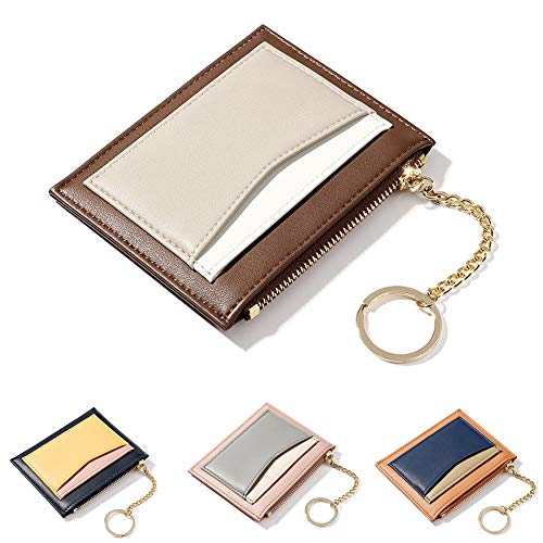ZhaoCo Cremallera Billetera Mujer, Piel PU Corto Cartera Pequeño Monedero Bolsa De Titular Tarjeta, Monedas y Llave para Mujer Señoras (Marrón) ZhaoCo Cremallera Billetera Mujer, Piel PU Corto Cartera Pequeño Monedero Bolsa De Titular Tarjeta, Monedas y Llave para Mujer Señoras (Marrón)