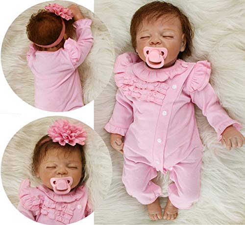 ZIYIUI 55 cm 22 Pulgadas Muñeca Bebes Reborn Silicona Blanda Reborn Muñecos Bebé Recién Nacido Hecho a Mano Regalo de Juguete Baby Doll Bebe Reborn niña Ojos Cerrados ZIYIUI 55 cm 22 Pulgadas Muñeca Bebes Reborn Silicona Blanda Reborn Muñecos Bebé Recién Nacido Hecho a Mano Regalo de Juguete Baby Doll Bebe Reborn niña Ojos Cerrados