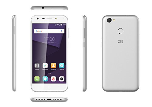 ZTE A6 - Smartphone de 5.2" (Octa-Core 1.4GHz, 2 GB de RAM, 16 GB memoria interna, cámara de 13 MP, Android N) color plata