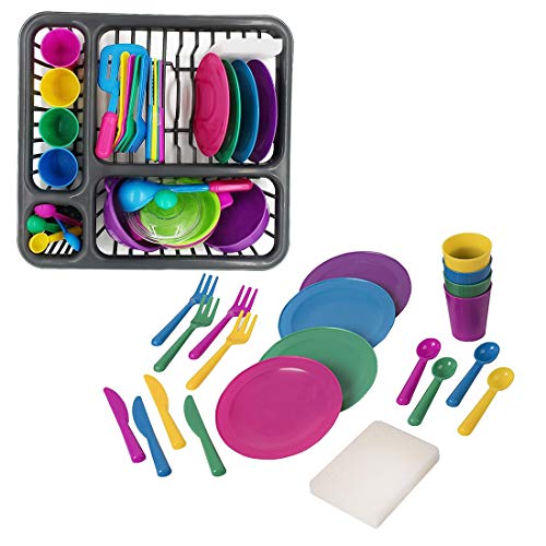 ZUJI Utensilios Cocina Juguetes, 21Piezas Vajilla de Juguete Accesorios Set en Color Pastel Juego de Imitación para Niños ZUJI Utensilios Cocina Juguetes, 21Piezas Vajilla de Juguete Accesorios Set en Color Pastel Juego de Imitación para Niños