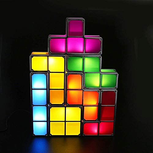 ZUQIEE Las Luces de los niños increíble Tetris Forma Juego Retro apilable de luz LED lámpara de Mesa DIY Creativo ~ ARTÍCULO # GH8 3H-J3 / G8333710