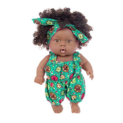 ZYCX123 Juguete de simulación muñeca Negro Africano niña del Negro Realista de la muñeca de 20 cm con Azul Verde Figura Trajes de Trabajo para los niños Regalos Festivales ZYCX123 Juguete de simulación muñeca Negro Africano niña del Negro Realista de la muñeca de 20 cm con Azul Verde Figura Trajes de Trabajo para los niños Regalos Festivales