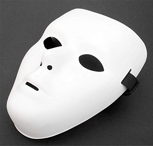 12 x Máscara teatral para enmascarar máscaras, máscaras anónimas, cara blanca completa sin pintar para damas y caballeros, niños para pintar en Carnaval y Carnaval, color blanco 12 x Máscara teatral para enmascarar máscaras, máscaras anónimas, cara blanca completa sin pintar para damas y caballeros, niños para pintar en Carnaval y Carnaval, color blanco