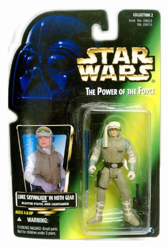 1996 Star Wars: Power of the Force Luke Skywalker in Hoth Gear Action Figure Green Card Collection 2