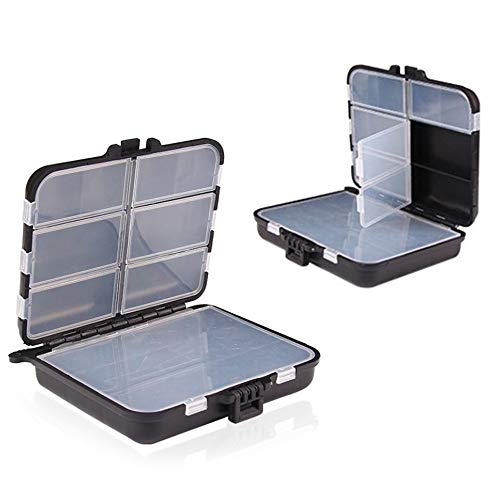 2 pcs Caja de Almacenamiento de Pesca, Caja de Almacenamiento de Señuelos de Plástico con Compartimentos Individuales, Ideal para Almacenar Señuelos de Pesca, Accesorios de Pesca Profesionales