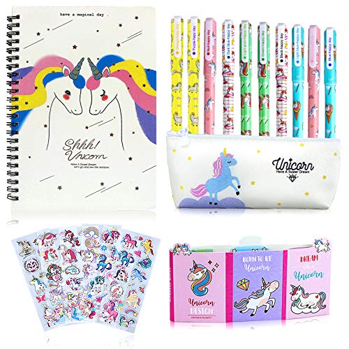 25 Piezas Bolígrafo Regalos de Unicornio para Niñas, Set de Papelería y Estuche Escolar y Cuaderno Libreta de Notas y Notas Autoadhesivas y Pegatina, Regalo para Niños 6 7 8 9 10 años (25 piezas) 25 Piezas Bolígrafo Regalos de Unicornio para Niñas, Set de Papelería y Estuche Escolar y Cuaderno Libreta de Notas y Notas Autoadhesivas y Pegatina, Regalo para Niños 6 7 8 9 10 años (25 piezas)