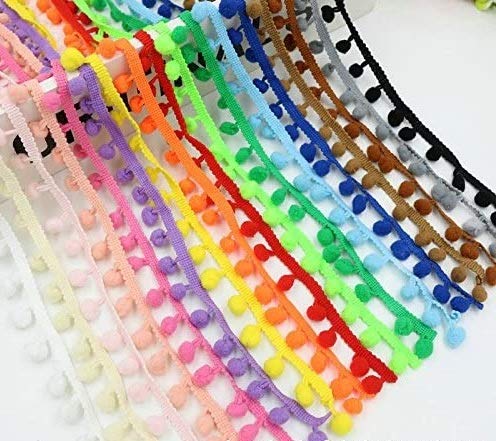 30 m cinta pasamaneria madroños algodon de 17 colores 1.80 m de cada color costura, manualidades cojines, cocina, caravanas, toallas, scrapbooking, de CHIPYHOME 30 m cinta pasamaneria madroños algodon de 17 colores 1.80 m de cada color costura, manualidades cojines, cocina, caravanas, toallas, scrapbooking, de CHIPYHOME