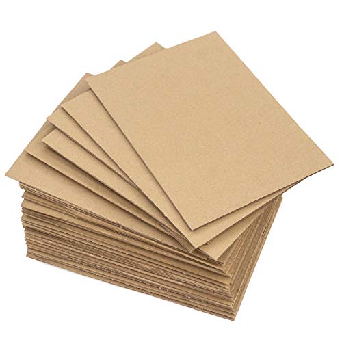 30 planchas de Cartón Corrugado A4, Laminas de cartón ondulado rígido 3 mm marrón kraft, para manualidades, cajitas, modelismo