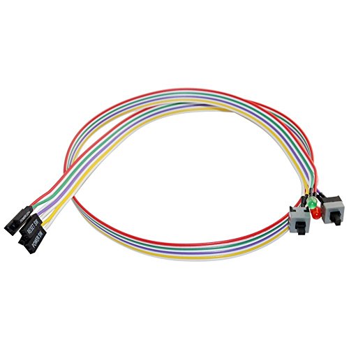 4 en 1 PC Power Reset Switch HDD MotherBoar LED Cable Light Kit de cables para ordenador