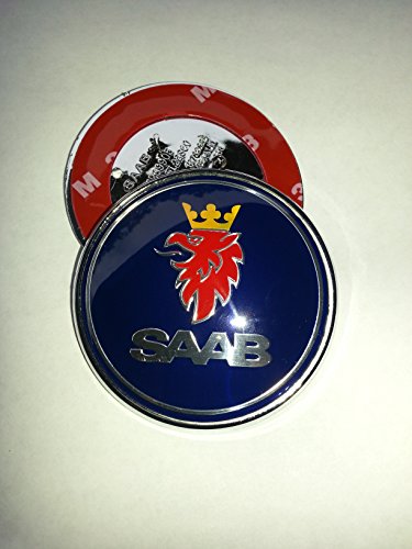 68 mm, insignia frontal para Saab (3 pines), color azul oscuro, resina. 68 mm, insignia frontal para Saab (3 pines), color azul oscuro, resina.