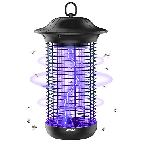 Aerb Lámpara Antimosquitos Eléctrico UV 18W, LED Mosquito Lámpara Trampa, 4000V Potencia de Alto Voltaje, Matar Mosquitos, Moscas, Polillas, para hogar
