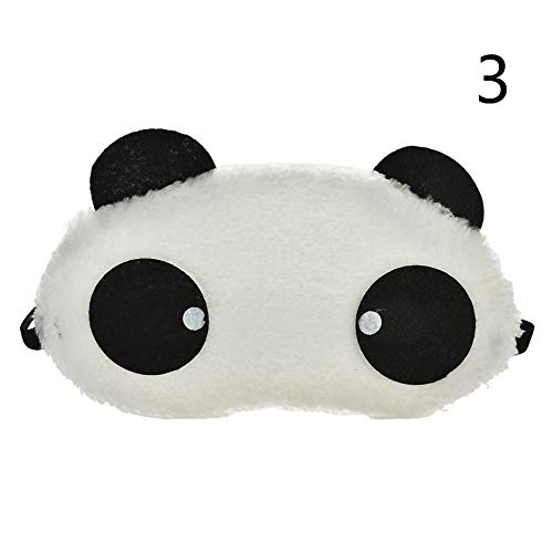 AINIYUE Máscara de Ojos para niños durmientes,Máscara de Ojos Panda Encantadora,Máscara de Ojos para Dormir de Viaje Lindo,para niños y niñas cumpleaños Blanco-3