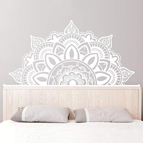 Ajcwhml Media Mandala Apliques cabecero Art Deco Estudio de Yoga Etiqueta de la Pared Dormitorio Principal decoración para el hogar 138 cm x 70 cm