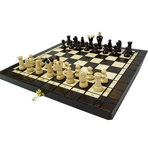 Ajedrez de Madera y Damas Tablero - 2 en 1 Juego de Ajedrez Profesional, Piezas Grande para Viajar 35 x 35 cm Ajedrez de Madera y Damas Tablero - 2 en 1 Juego de Ajedrez Profesional, Piezas Grande para Viajar 35 x 35 cm