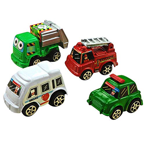 Akaddy 12pc Mini Car Diecast Model Toys Kid Children Inertia Pull Back Vehicle Toy