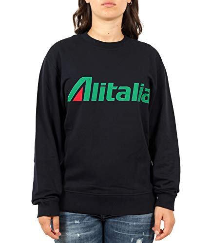 Alberta Ferretti Felpa ricamata con Logo Alitalia Donna Mod. J1701 S
