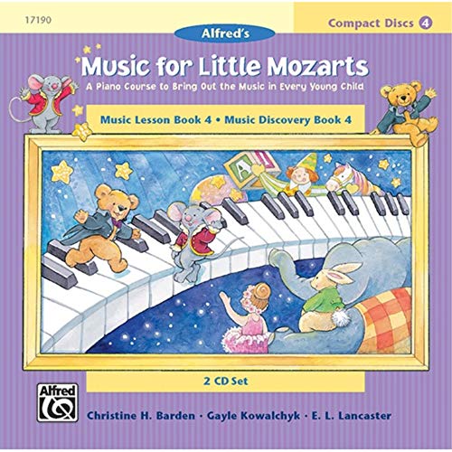 Alfred 00-17190 M-sica para Little Mozart-CD 2-conjuntos de discos para la lecci-n y Discovery Books-Nivel 4 - Music Book