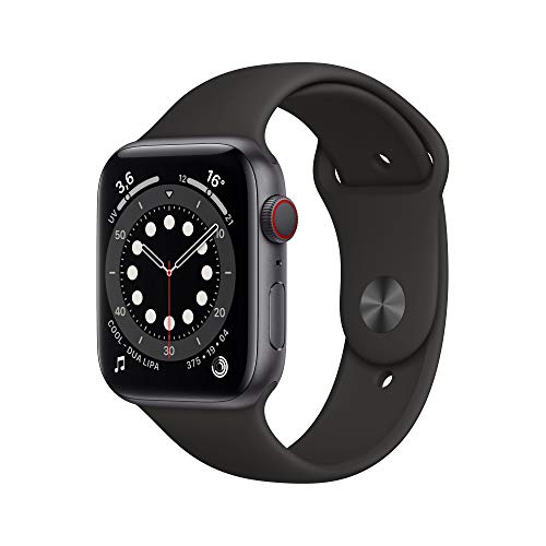 Apple Watch Series 6 (GPS + Cellular, 44 mm) Caja de aluminio en gris espacial - Correa deportiva negra Apple Watch Series 6 (GPS + Cellular, 44 mm) Caja de aluminio en gris espacial - Correa deportiva negra