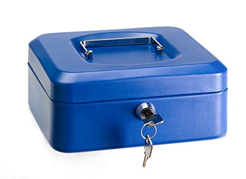 Arregui C9225 Caja de Caudales de Acero, 20 cm de Ancho, con Bandeja multifunción, Azul, 200 x 90 x 160 mm